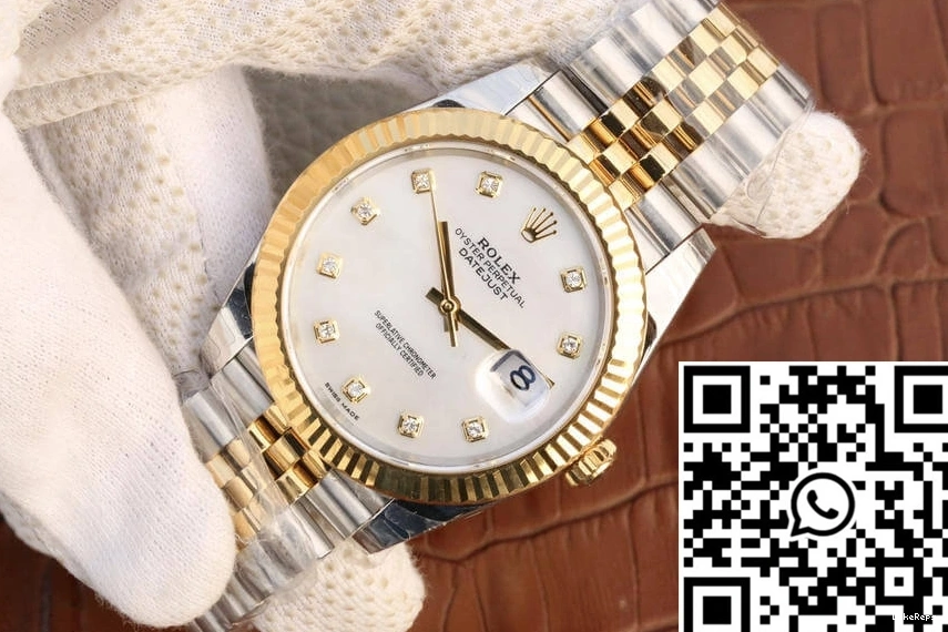 Yellow Gold Datejust White EW Factory Rolex Dial M126333-0018 0122